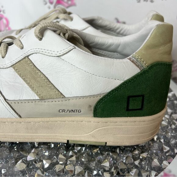 D.A.T.E sneakers White and Green shoes runners classic - Picture 5 of 8